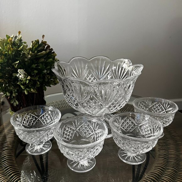 Shannon Crystal Godinger Dublin 5-Piece Footed Dessert 5 Piece Set